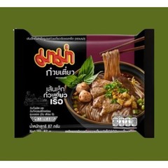 MAMA Thai Instant Boat Noodles Spicy Sauce Small Rice Noodles 87g, Pack of 8 pcs