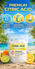 100% Pure Citric Acid Powder 5lb – Industrial -Heavy Cleaning -Non Food Grade –