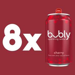 Bubly Sparkling Water, The Super Mario Galaxy Movie Cherry, 12 Fl Oz Cans 8Pack-