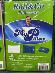 MyPillow Roll & Go Pillowcases Set of 2 Midnight Blue Lilac Pink 100% Cotton