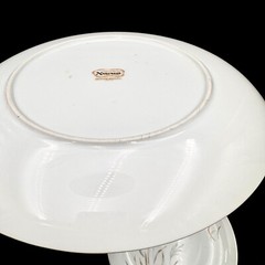 Norcrest AUTUMN BREEZE 10.25” Dinner Plates SET/4 Porcelain Silver Rim VTG Japan
