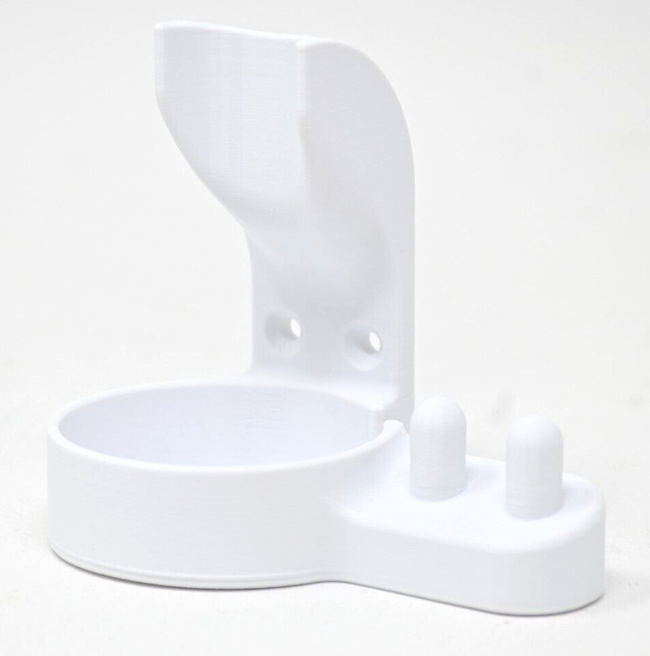 Oral B IO Brush + Head Holder round base wall mount countertop organizer White