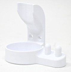 Oral B IO Brush + Head Holder round base wall mount countertop organizer White