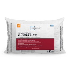 (2 pack) Memory Foam Cluster Bed Pillow, Standard Queen