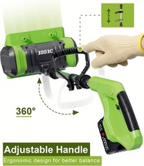 Electric Cordless Snow Shovel, 2X 3.0Ah/ 21V/ 12-Inch Battery Snow Blower wit…