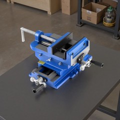 VEVOR Cross Slide Drill Press Vise 4 Inch 2 Way X-Y Axis Bench Vise Cast Iron