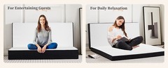 4″ Tri-fold Memory Foam Mattress, Foldable Portable Floor Bed,Washable Cover