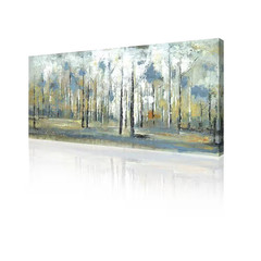 24 In. H X 48 In. W Sky Branches Canvas Wall Art Print Large Abstract Wall Decor