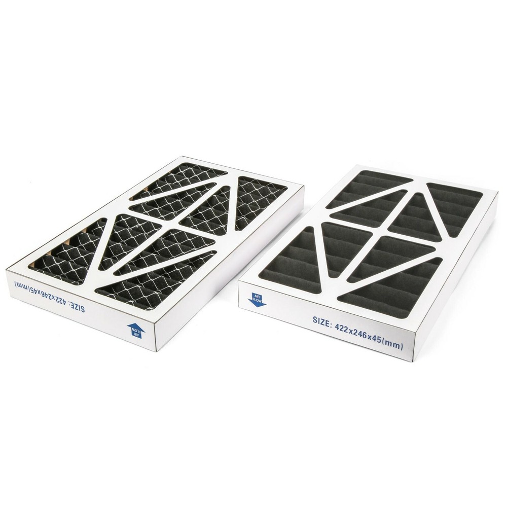 5-Micron Activated Carbon Outer Air Filter for Allergen/Odor Removal, Two Pack
