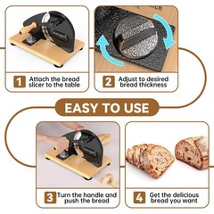 Vanerepok Upgrade Manual Bread Slicer for Homemade Sourdough With Conveyor Belt