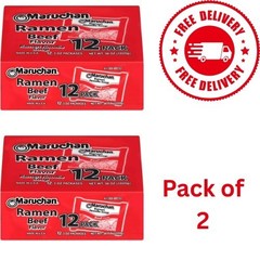 Maruchan Ramen Noodle Soup, Beef Flavor Instant Noodles, 3 oz, Pack of 12 (Pack