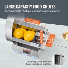 VEVOR Manual Vegetable Fruit Slicer 0-0.5 in Thickness Adjustable Food Cutter