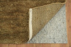 6×8 Hand-Knotted Jute Contemporary Modern Area Rug in Solid Brownish Gold