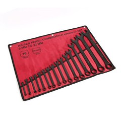 32pcs Combination Wrench Set, Metric 6 to 32mm & SAE 1/4″ to 1-1/4″ Raised Panel