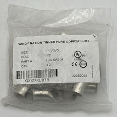 NEW!! 1/0 AWG 5′ Red & Black Welding Cable Kit – 10pc 3/8″ Lugs & 3′ Heat Shrink