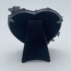 Heart Shaped Cast Iron Silver Make Up Mirror – Desk Top Branch Flower