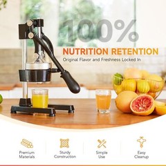 Commercial Citrus Juicer Squeezer Hand Press for Orange + a Stainless Steel Cup