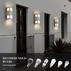 harriet Porch Lights Outdoor Modern – IP64 13inch (2 lamps), White/Modern 2