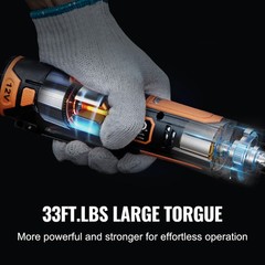 VEVOR Cordless Electric Ratchet Wrench Cordless Ratchet 3/8″ 12V 2 Batteries