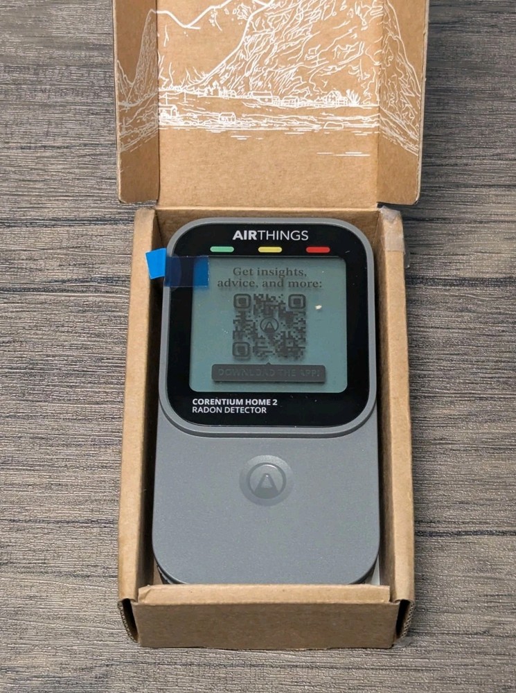 Airthings Corentium Home 2 Digital Radon Detector 325 Open Box Complete