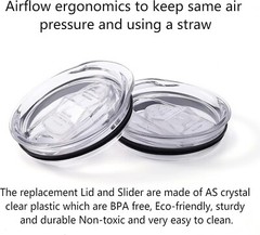 20oz Skinny Tumbler Replacement Lids 1/3 Pack2.75in Cup Mouth Compatible