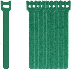 60 PCS Reusable Nylon Plant Cable Ties – 6 Inch Adjustable Green Straps