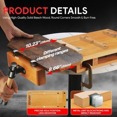 18.5″L x 11.1″W x 2.75″H Multifunctional Woodworking Woodworker Bench Vise Tool