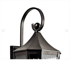 KICHLER Rochdale 24.25 in. Olde Bronze Outdoor Hardwired Wall Lantern Sconce NEW