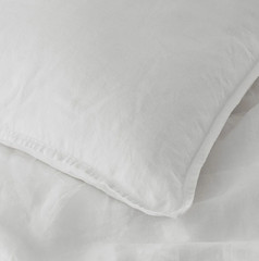 The Company store Premium Breathable Washed Linen Solid Fitted Bed Sheet