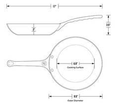 De Buyer Mineral B Pro 9 3/8″ Carbon Steel Fry Pan. SEASONING SERVICE AVAILABLE.