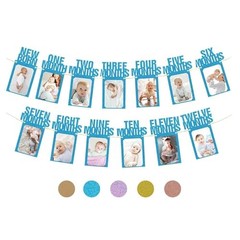 First Birthday Decorations for Boy from Newborn to 12 Months, 1st Birthday Blue