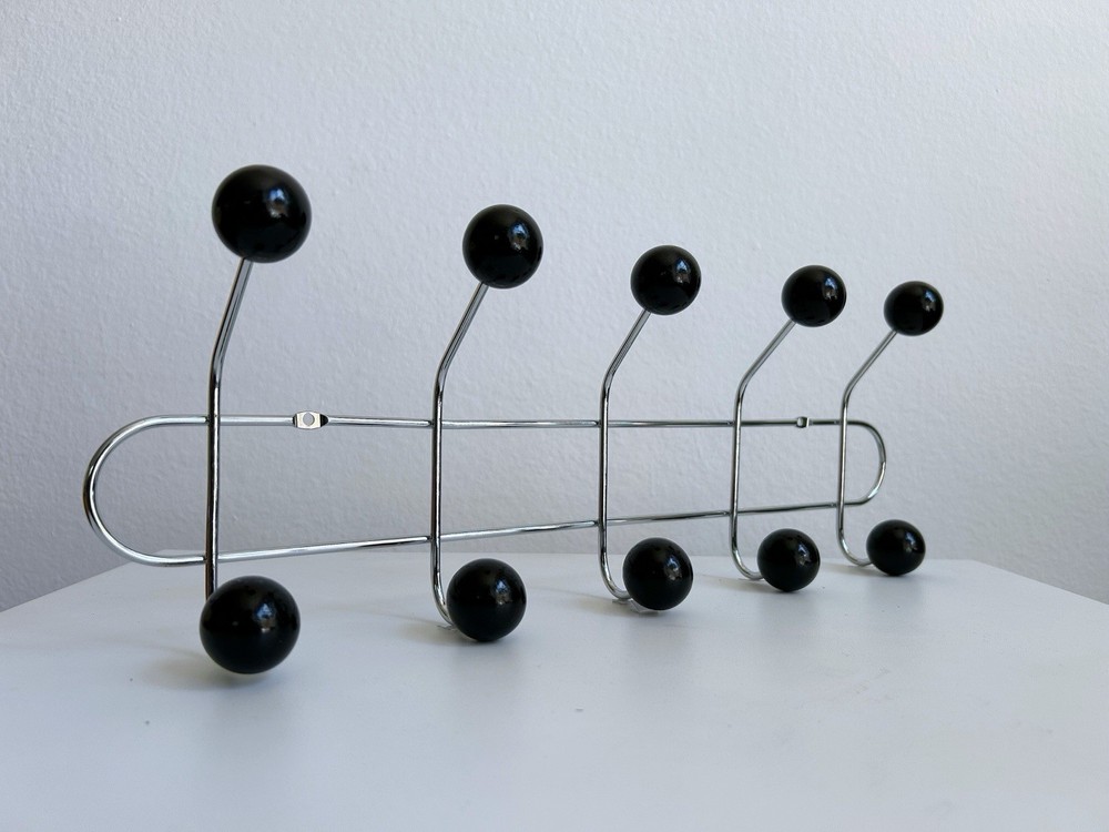 Mid Century Modern Metal Coat Rack Wall Hooks Entryway Organizer Minimalist