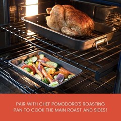 Durable 450°F Heat Safe Mini Roasting Pan with Rack – Easy Cleanup, Perfect Size