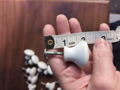 VTG, Classic White Round Ceramic Design Knob Handle Lot Of 22