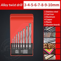Stainless Steel Solid Carbide Carbide Tip TCT Drill Bits Twist 3mm-16mm