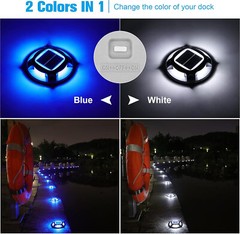 16Pack Led Multicolor Solar Deck Lights Outdoor Dock Driveway Lights for Sidewal