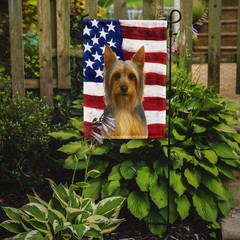 Silky Terrier Silver/Tan American Flag