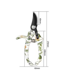 Garden Pruning Shears SK5 Black Blade Curved Straight Stainless Scissors