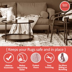 Strong Grip Non-Slip Area Rug Pad (Thickness of 0.125″) No Sliding No Moving Rug