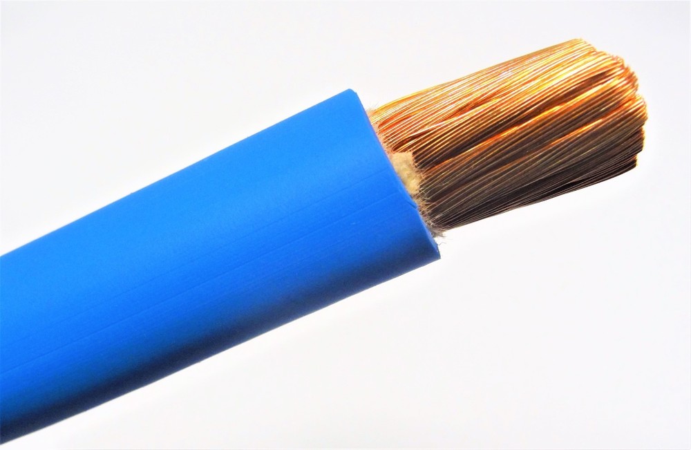 BLUE 2/0 GAUGE COPPER CAR AUDIO GROUND BATTERY POWER WIRE SAE J1127 USA