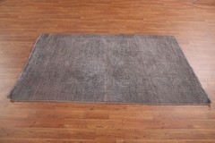 Over-Dyed Traditional Area Rug 4×6 Hand-knotted Wool Vintage Brown for Any Room