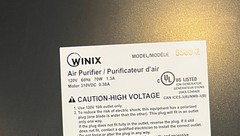 Winix 5500-2 Air Purifier PlasmaWave HEPA Filter Black Large Room Home Office