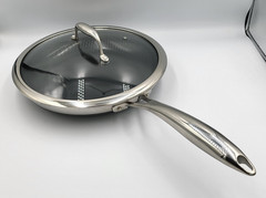HexClad 10″ FRYING PAN with LID 10-Inch 10 Hybrid Non-Stick -Used Good Condition