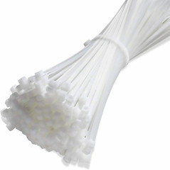 100 PCS WHITE CABLE ZIP TIES Heavy Duty UV Resistant UL 8″ 12″ 15″ 18″ 24″ 175LB