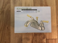 Kingston Brass KB2624 Naples 4-Inch Centerset Lavatory Faucet, Polished Chrome