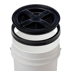 7 Gallon Food Grade Bucket Pail BPA Free with Air Tight lids Red (Pack of 2)