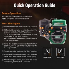 7HP 212cc Horizontal Engine Motor Gasoline 4 Stroke Recoil Start Pressure Washer