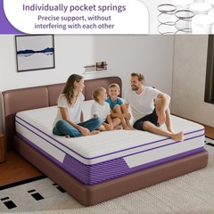 12″ 14″ Mattress Twin Full Queen King Size Hybrid Pocket Spring Memory Foam Bed