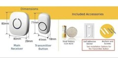 SadoTech Wireless Doorbells For Home – Adjustable Volume With 52 Chimes, 1000Ft