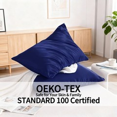 2 Pieces Soft Soft Satin Pillowcase, Machine Washable, Standard/Queen/King/CK